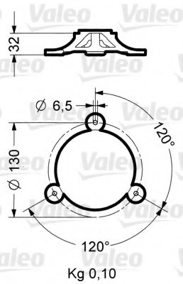 VALEO 040027 Holder, rotating beacon